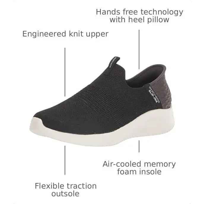 Skechers shoes - Skechers Ins Ultra Flex 3.0 Smooth Step - Slip Ins - Black 4