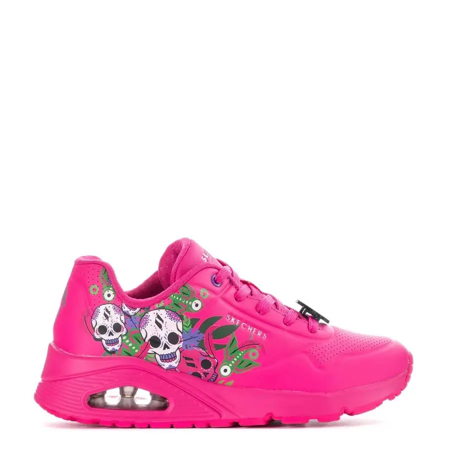 Skechers Uno DE Muertos Low Trainer Sneakers Casual Women Shoes Pink Size 9