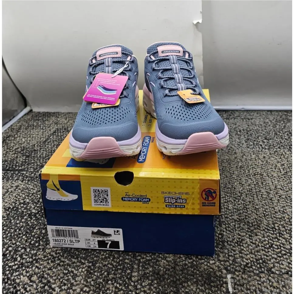 Skechers 180272 Women Slip Ins Comfort Casual Glide Step Memory Foam Slate Pink