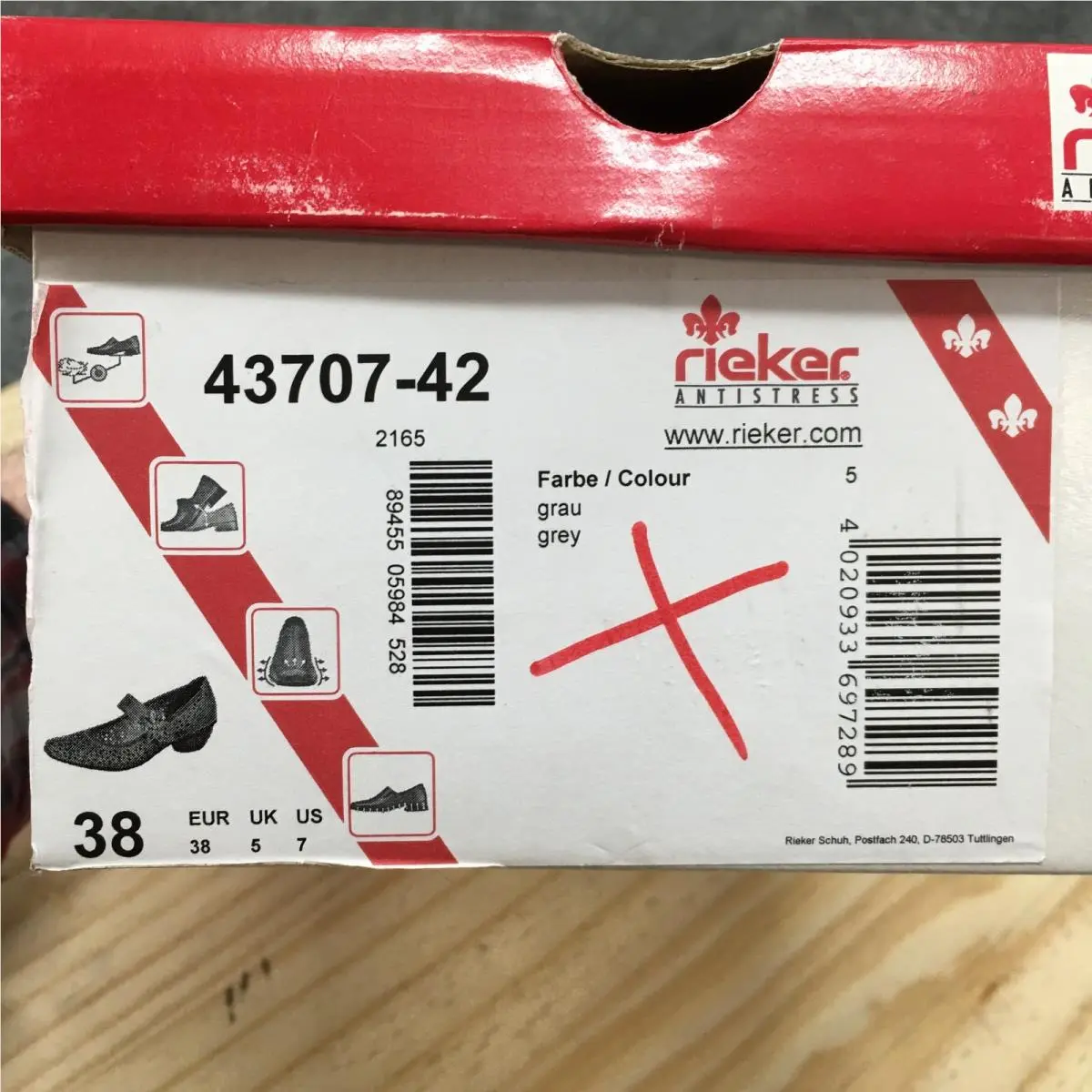 Rieker shoes - Gray 15