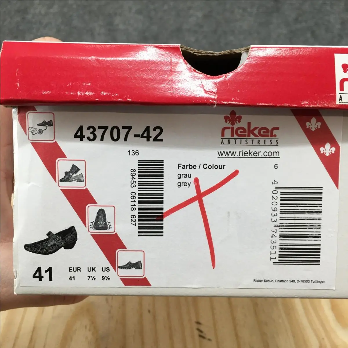 Rieker shoes - Gray 16