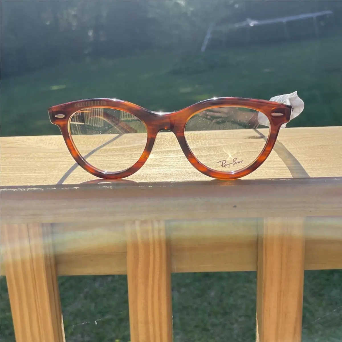 Ray-ban Wayfarer Way Eyeglasses RB 2241V 2144 Brown Stripe Havana W/case