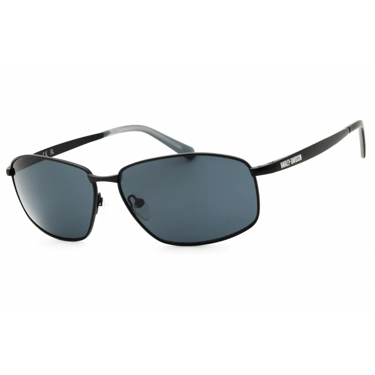 Harley Davidson HD00024 02A Metal Matte Black Smoke 62 mm Men`s Sunglasses