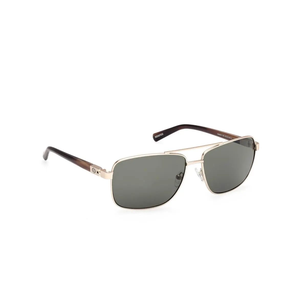 Harley Davidson HD00018 32N Metal Gold Green 61 mm Men`s Sunglasses
