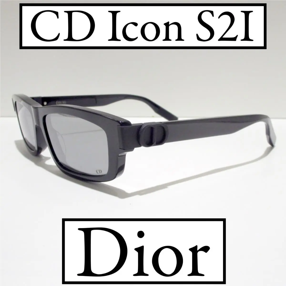 Dior CD Icon S2I 10A4 Sunglasses Men`s Sleek Black Mirror Lens Rxable 140mm