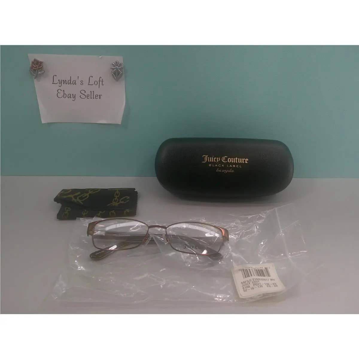 Juicy Couture JU122/F Rectangular Full Rim Eyeglass Frames Brown 52-16-130