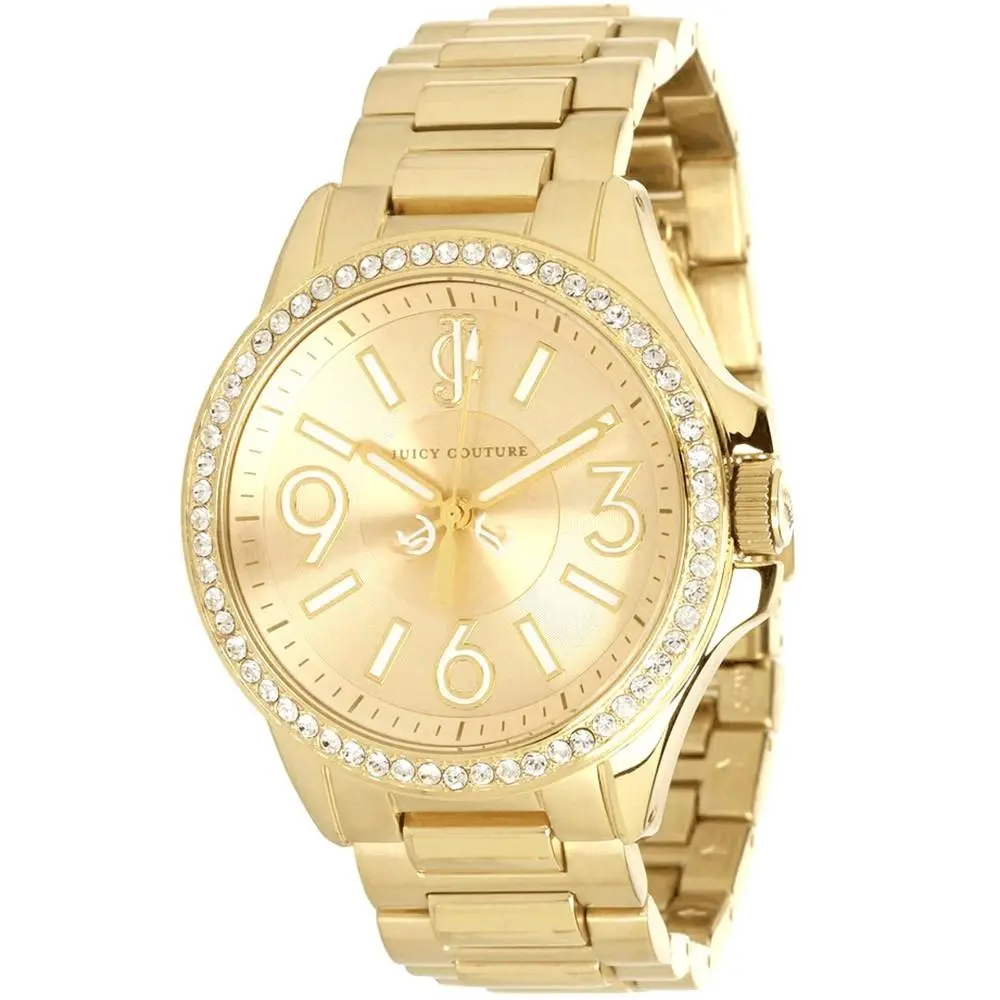 Juicy Couture Women`s Jetsetter Gold Tone Dial Watch - 1900959