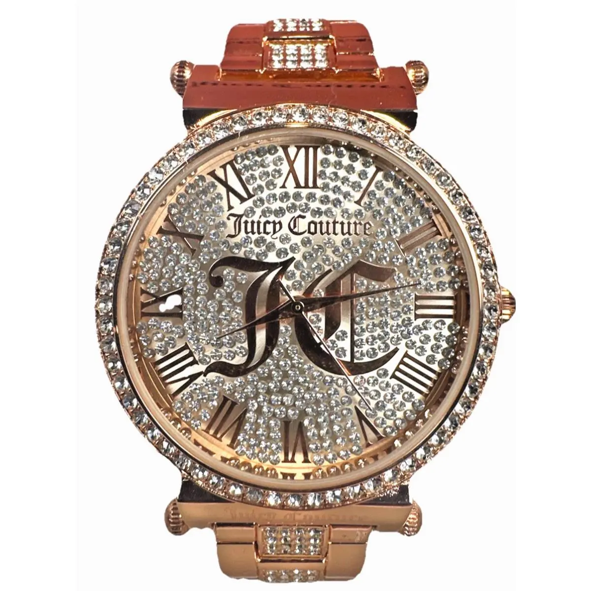 Juicy Couture Rose Gold Crystal Watch Bracelet Y2K Glam