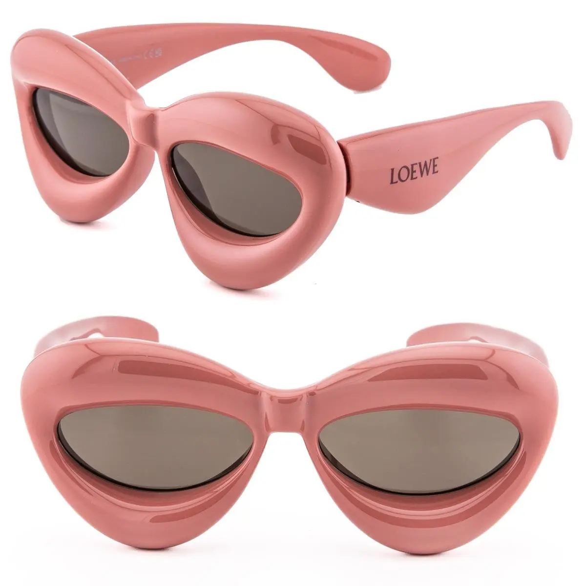 Loewe Inflated Chunky Fashion LW40097I Pink Lips 40097 Runway Sunglass 72E