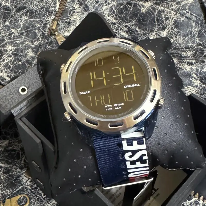 Diesel DZ1915 Crusher Digital Navy Nylon Watch