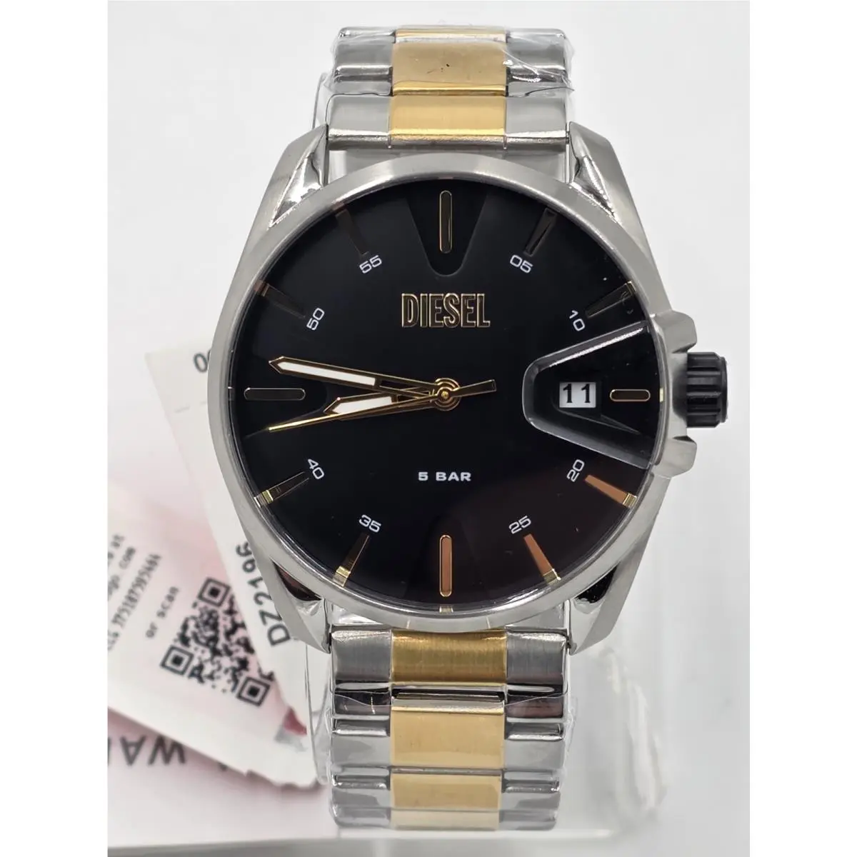 Diesel DZ21963 MS9 Dial Black Stainless Steel Strap Two-tone 44MM Mens Watch