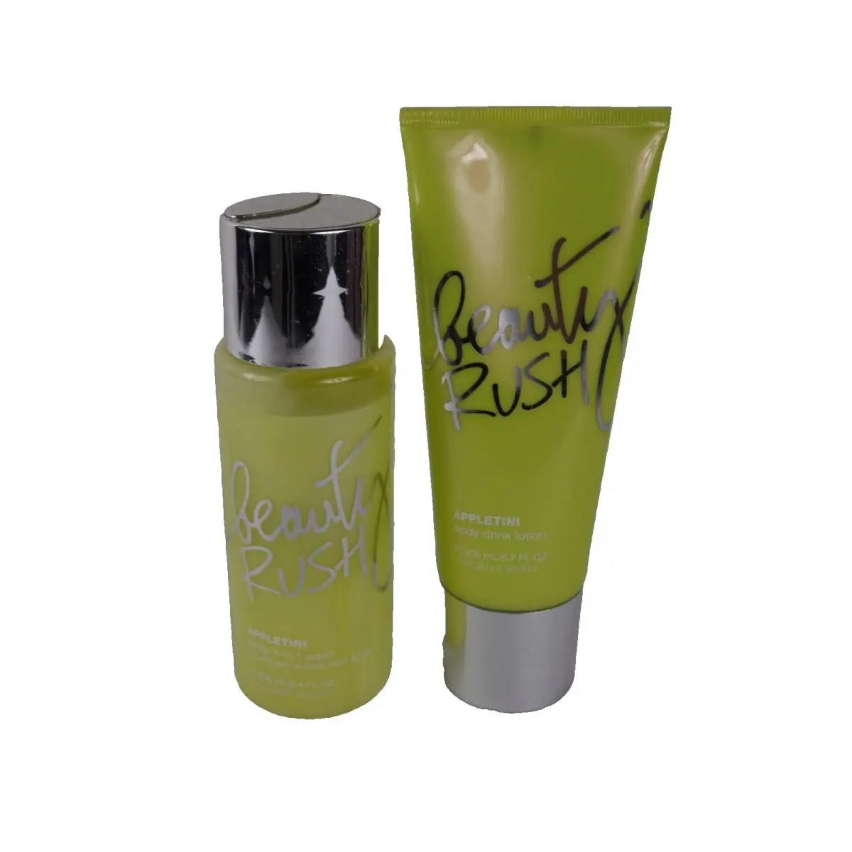 2 Victoria`s Secret Beauty Rash Appletinibody 3 IN One Wash Body Lotion 8.4 OZ