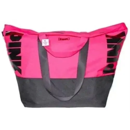 Victoria Secret Pink Weekend Getaway Gym Bag Tote Zip Top Oversized