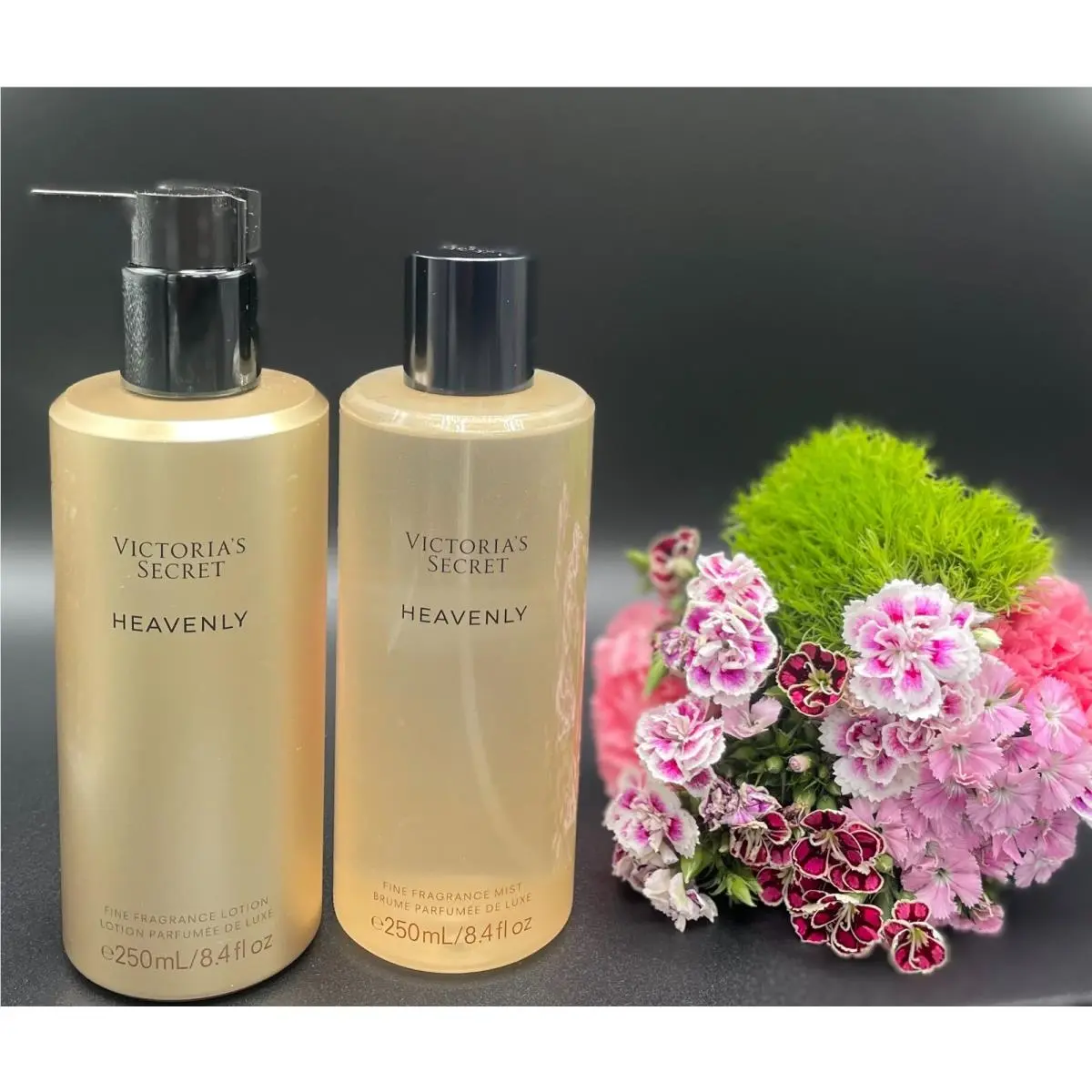 Victoria`s Secret Heavenly Fine Fragrance Mist Lotion 8.4 fl oz Bundle