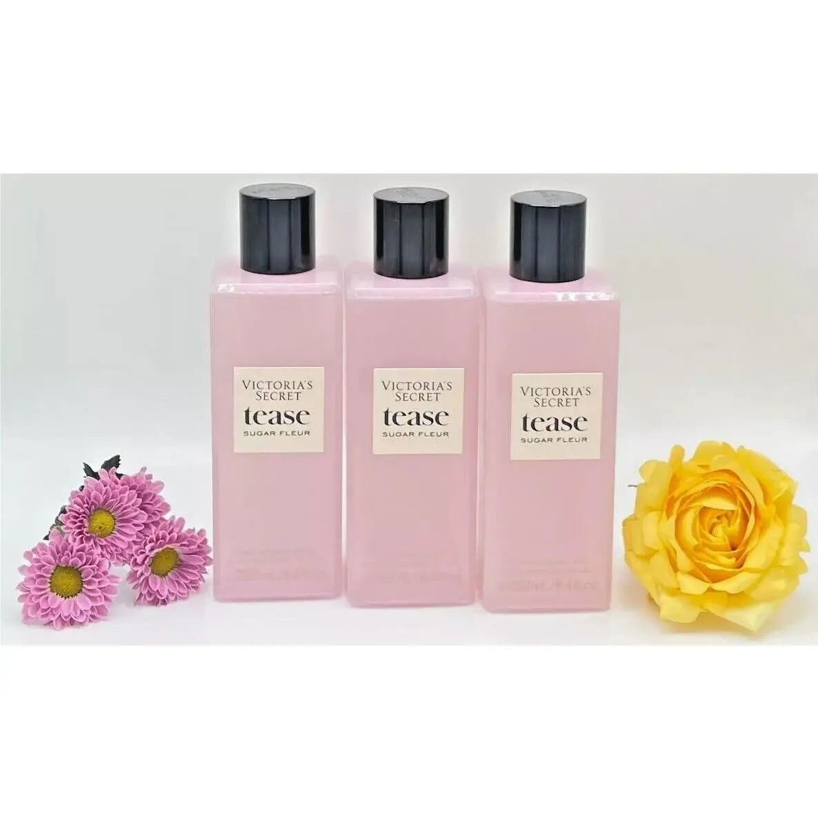 Lot of 3 Victoria`s Secret Tease Sugar Fleur Fine Fragrance Mist 8.4 fl oz