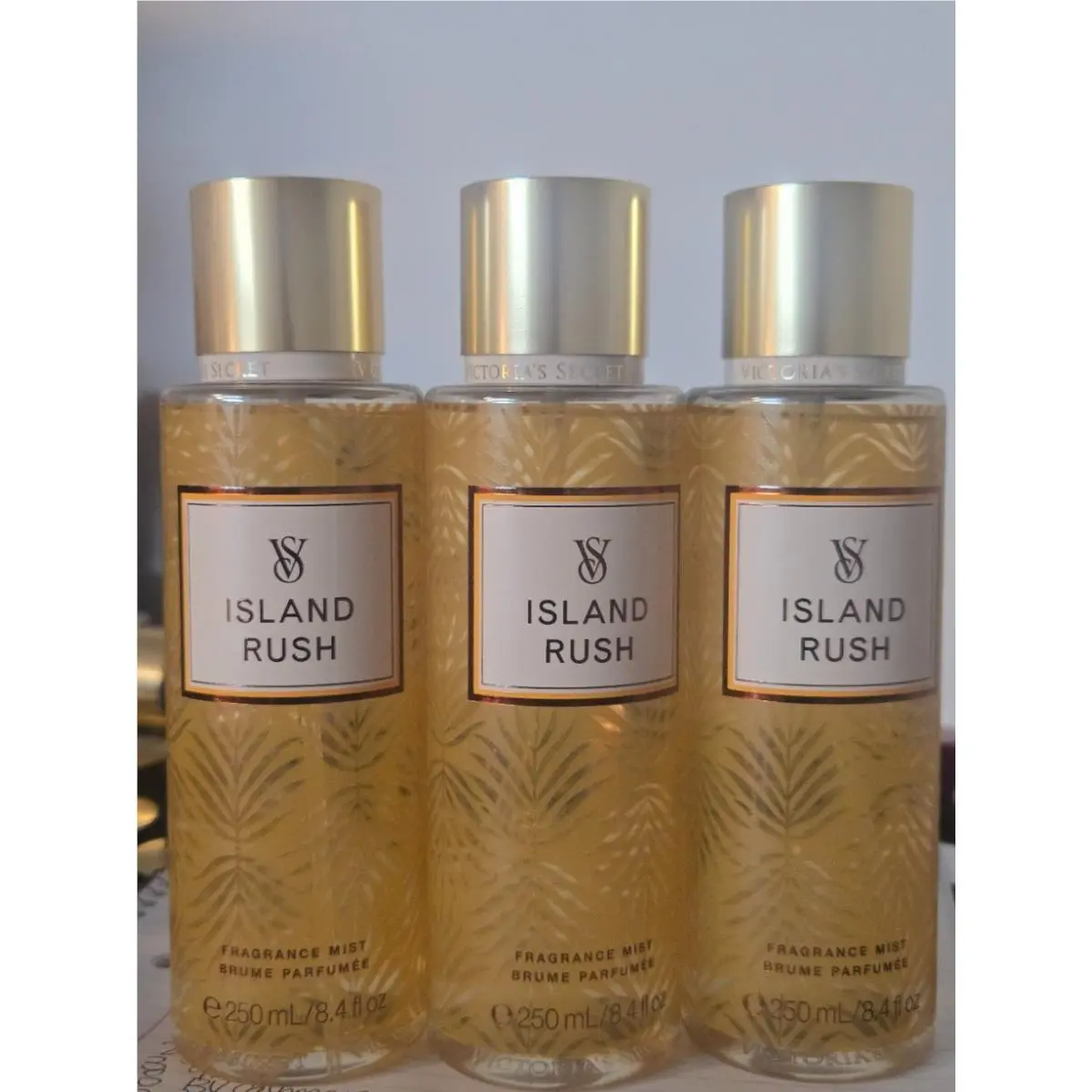 Victoria`s Secret Island Rush Fragrance Mist 8.4oz x3