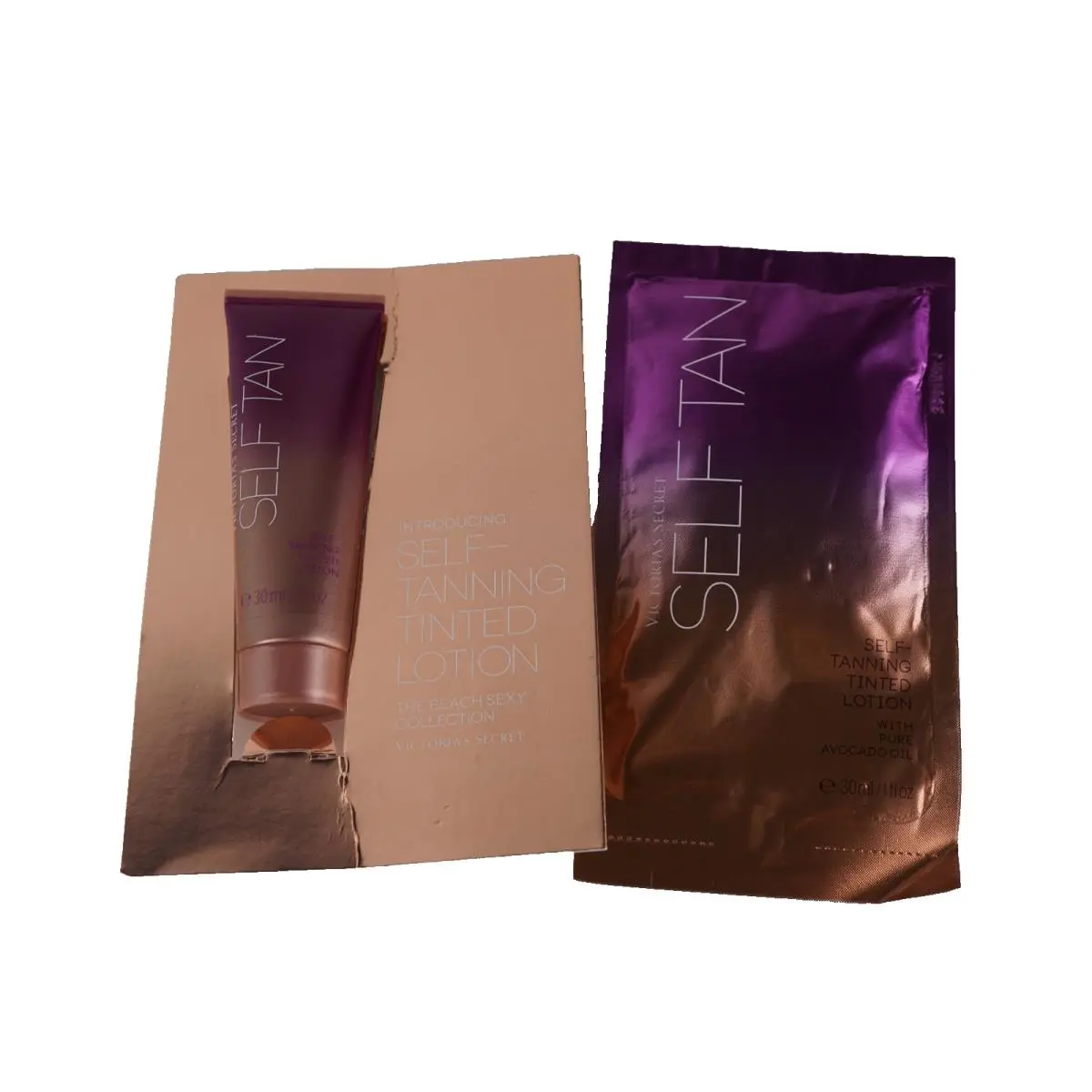 2 Victoria`s Secret Self Tan Self Tanning Lotion with Pure Avocado Oil 1 OZ Each