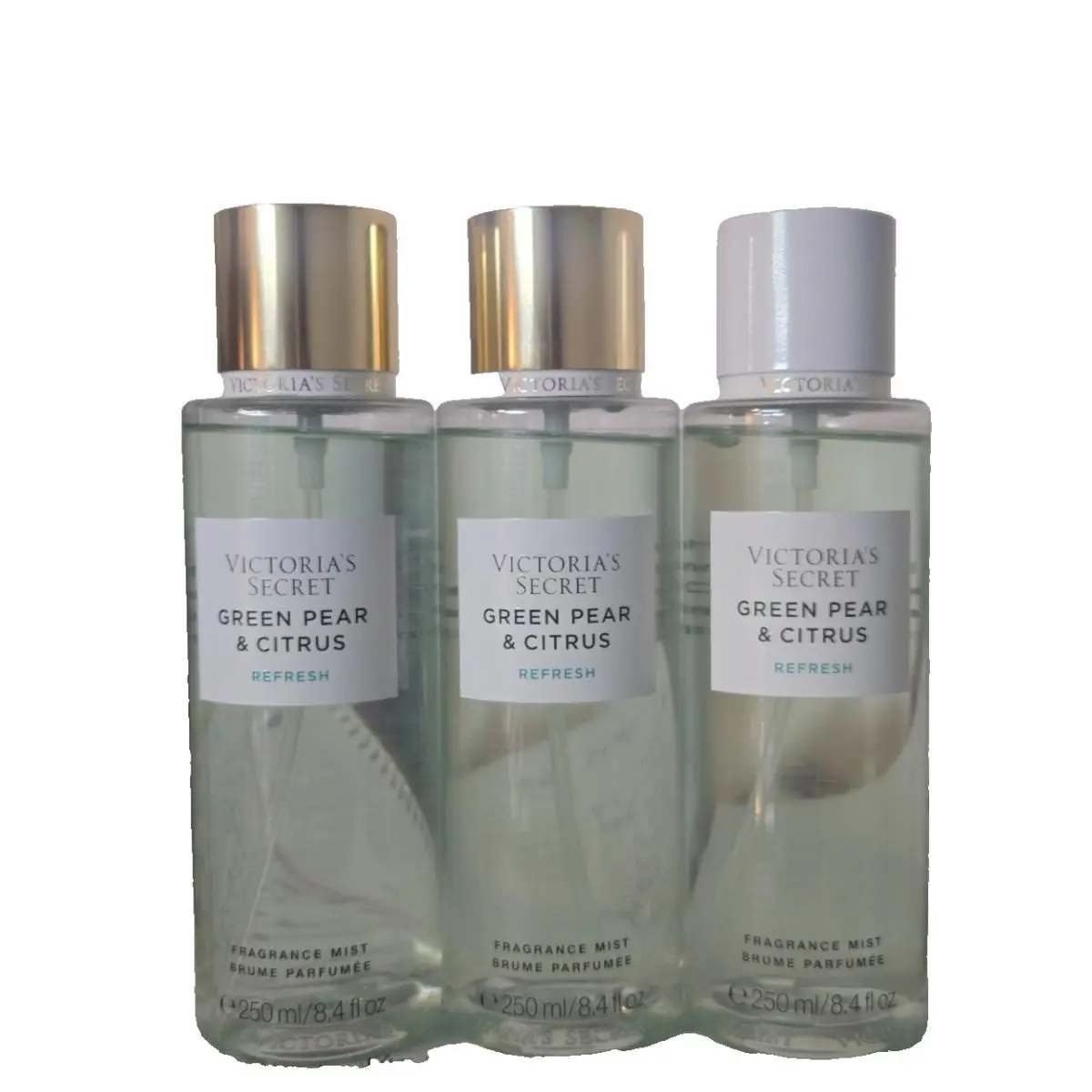 Victoria`s Secret Green Pear Citrus Fragrance Mist 8.4oz x3