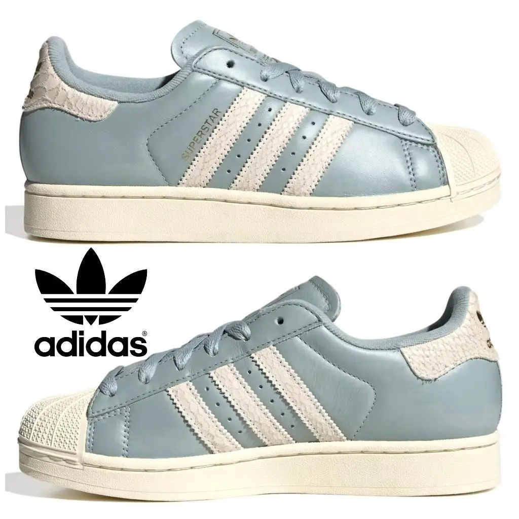 Adidas shoes - adidas Superstar - Superstar - Blue, Manufacturer: Cream White / Wonder Sage / Gold Metallic 26