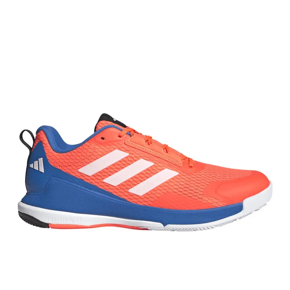 Adidas Novaflight 2 Indoor Lace Up Mens Orange Sneakers Casual Shoes JP7272