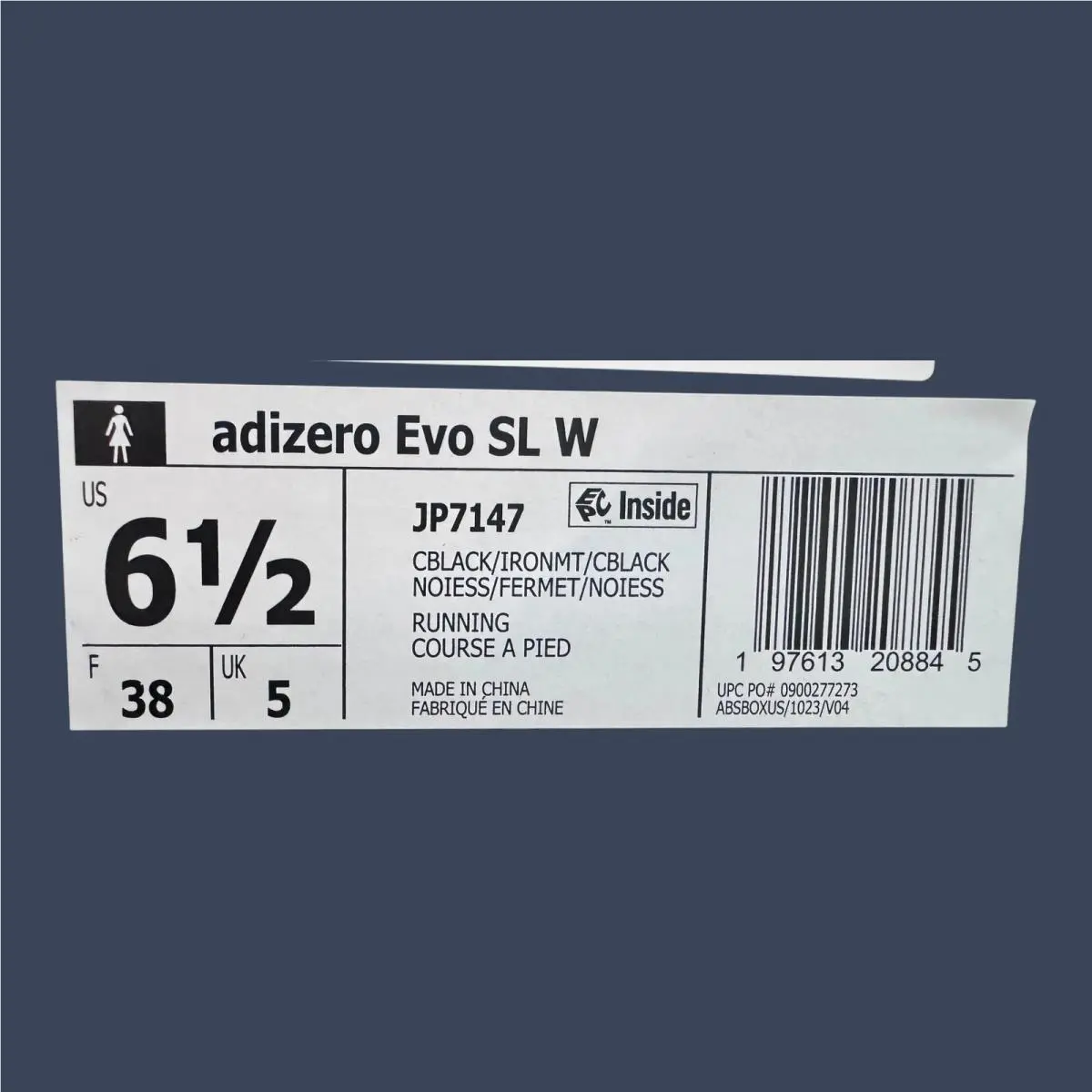 Adidas shoes - Adidas Adizero EVO SL Core Black/Iron Metallic/Core Black | 7
