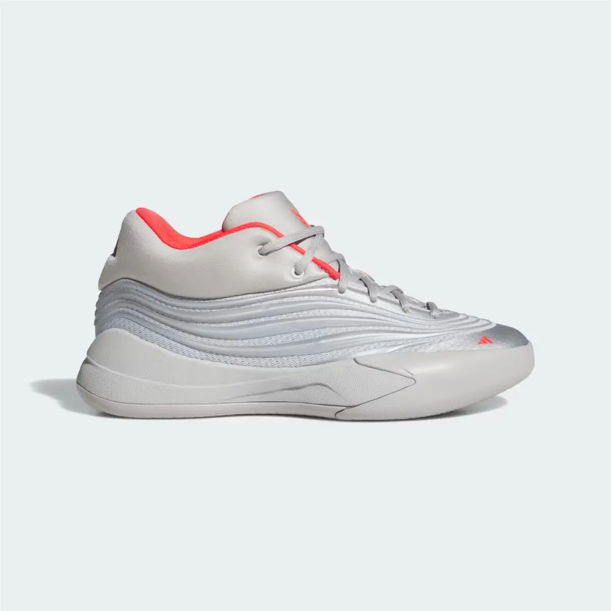 Mens Adidas Dame X KJ4398 Silver Metallic / Grey Two / Lucid Red