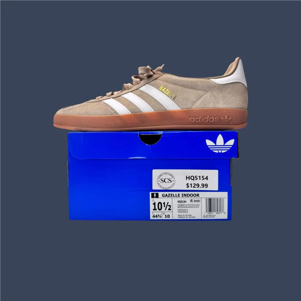 Adidas shoes - Adidas Gazelle Indoor Magic Beige/Core White/Gum | HQ5154 5