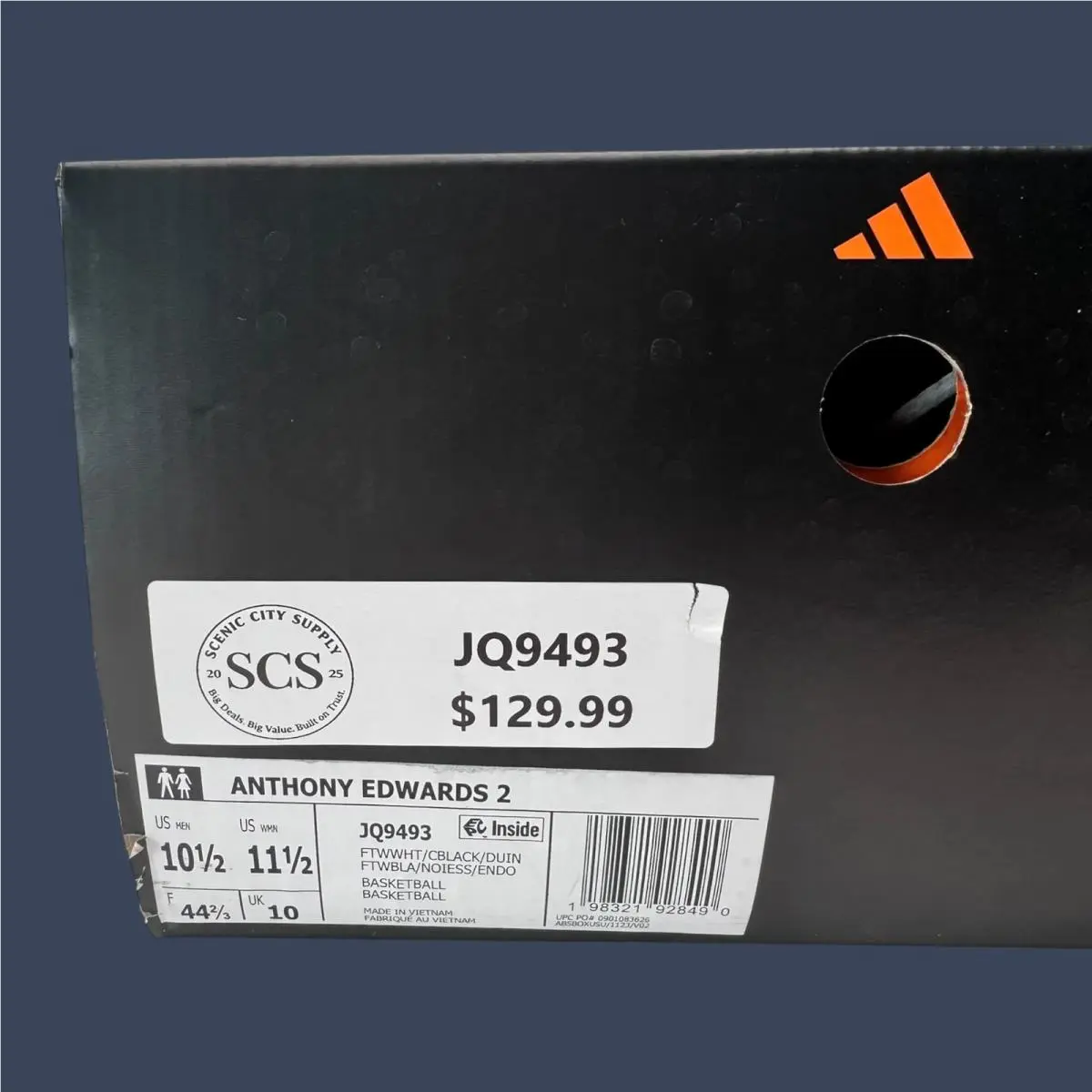 Adidas shoes - Adidas Anthony Edwards 2 White/Core Black/Dusky Ink | JQ9493 16