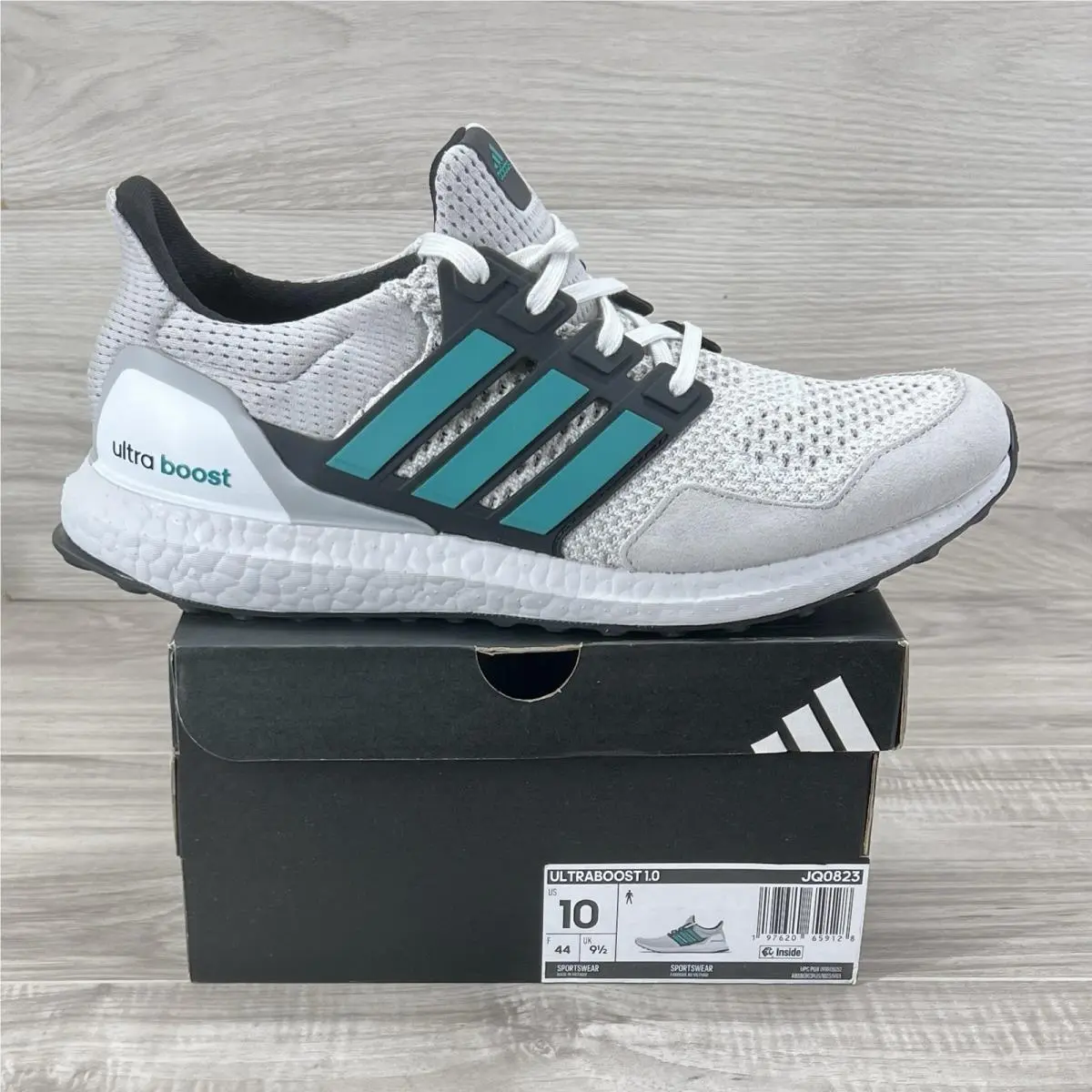 Adidas Ultraboost 1.0 White Pure Teal JQ0823 Size Men’s Size 10
