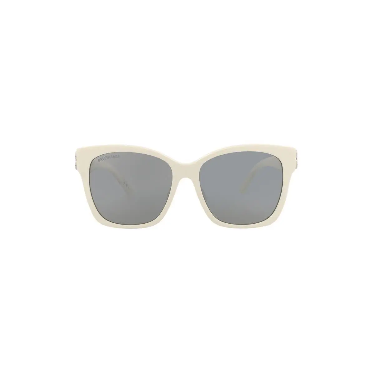 Women 57mm Square Sunglasses White Silver Silver by Balenciaga