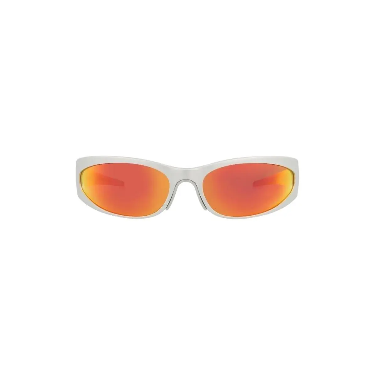 Balenciaga Men 77mm Wrap Sunglasses Silver Silver Red