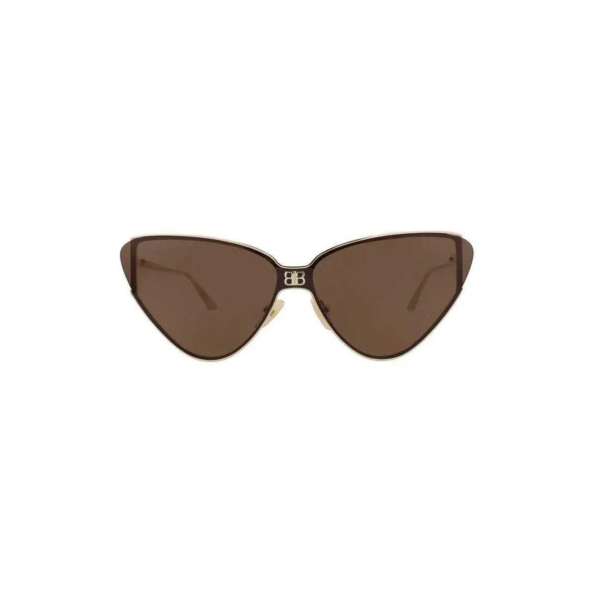 Balenciaga Women 99mm Cat Eye Sunglasses Gold Gold Brown