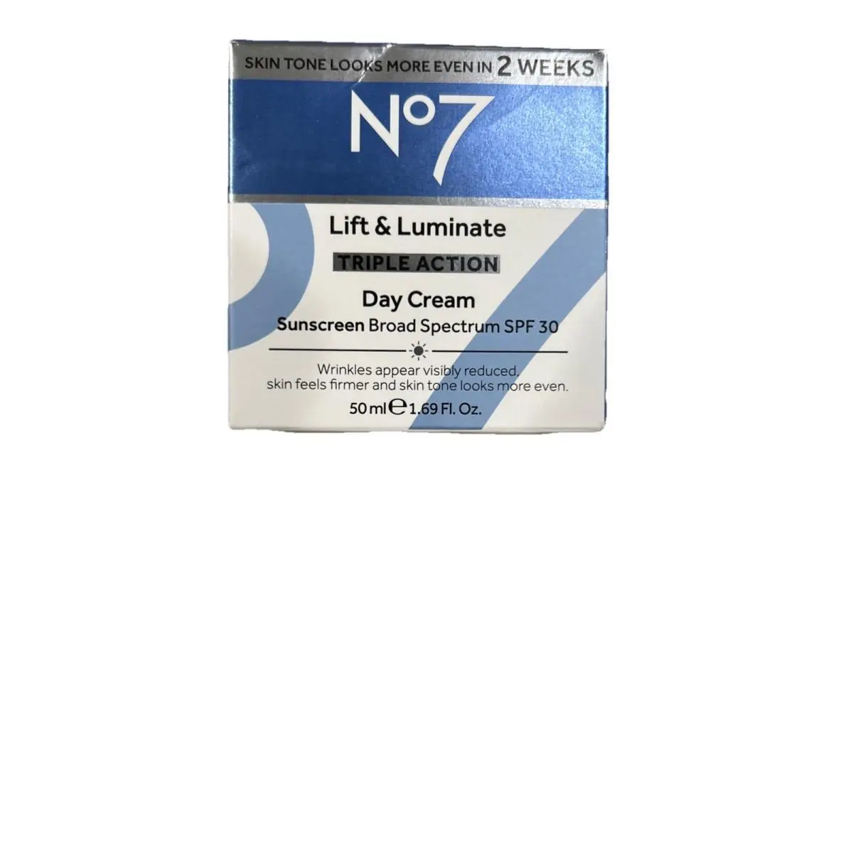 No7 Lift Luminate Triple Action Fragrance Free Day Spf 30 Cream 1.69oz