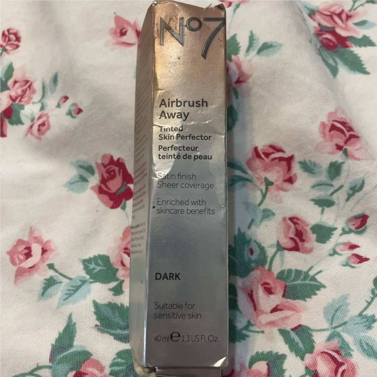 No7 Dark Airbrush Away Tinted Skin Perfector Satin Finish Sheer Cover Htf See