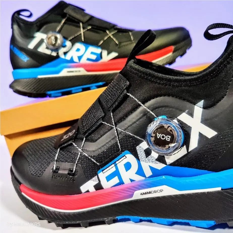 Adidas Terrex Agravic Pro Trail Running Shoes Men`s 13 Black Turbo Athletic Boa