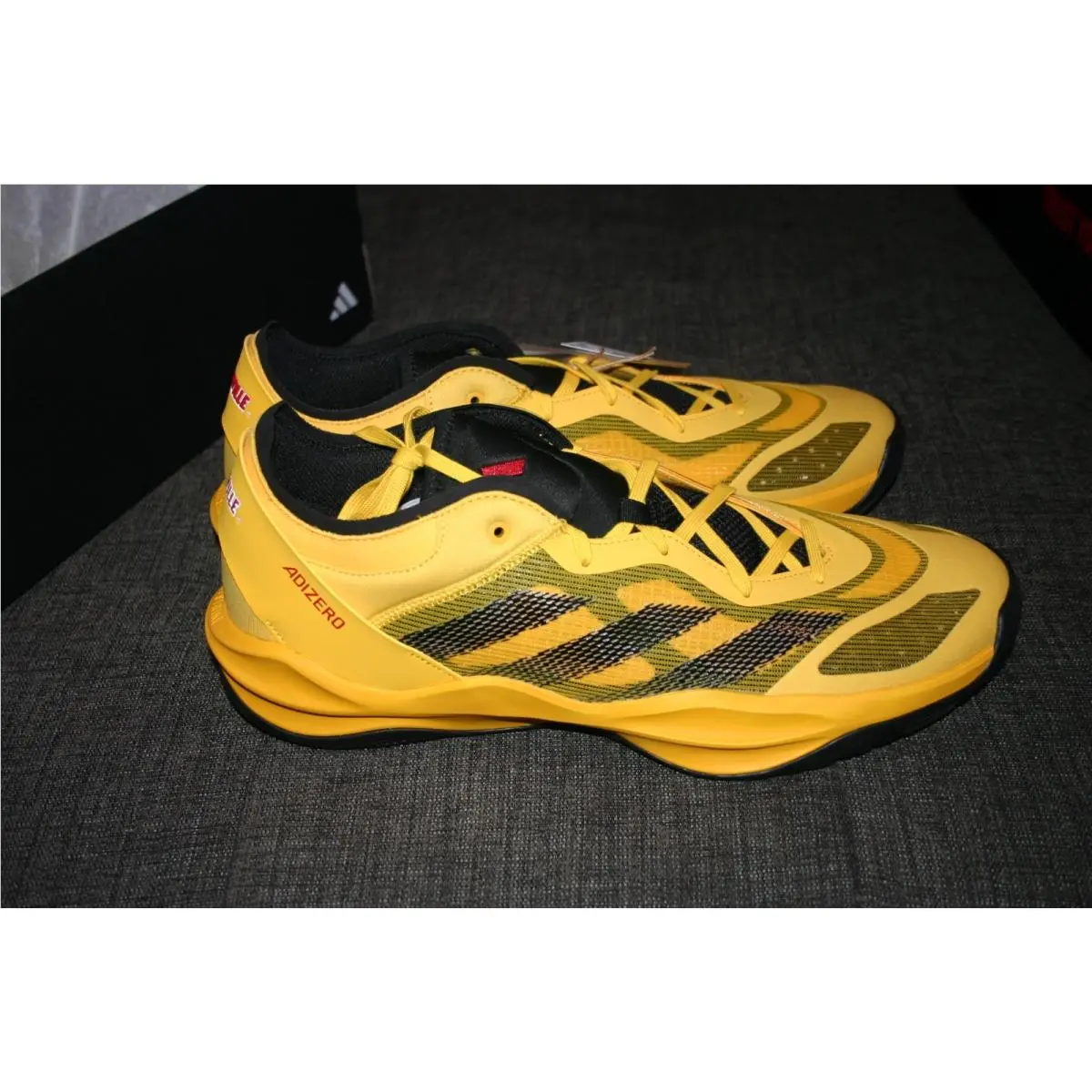 Adidas Adizero Louisville Cardinals Basketball Team Issued Custom Shoes Size 15