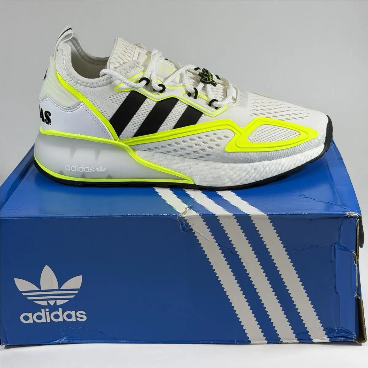 Adidas shoes - Adidas ZX 2K Boost J - GY5062 - White & Solar Yellow & Black 0