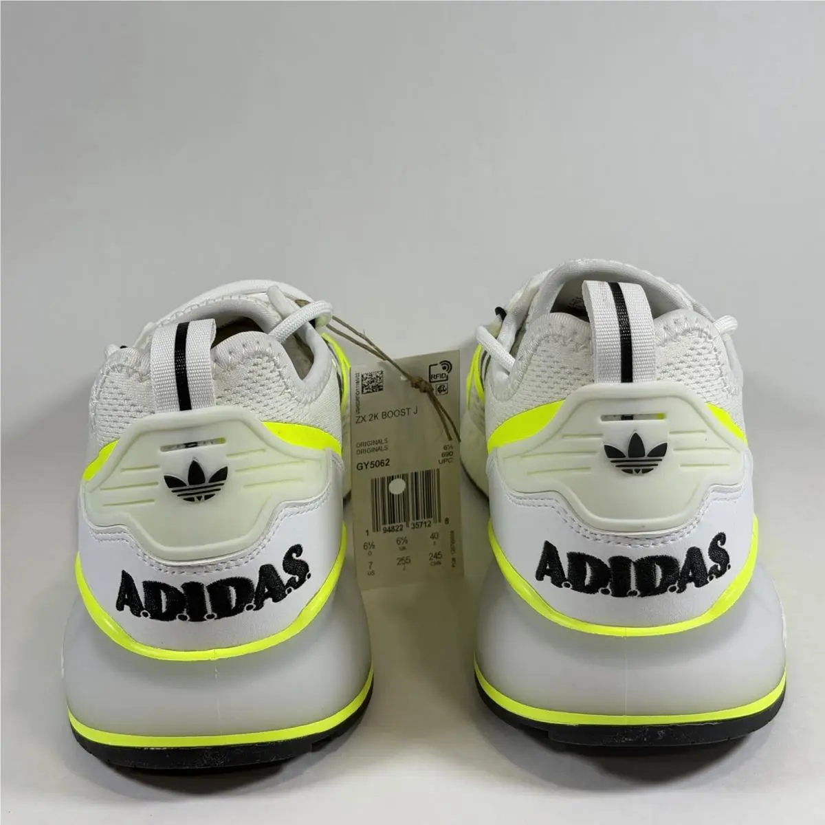 Adidas shoes - Adidas ZX 2K Boost J - GY5062 - White & Solar Yellow & Black 6