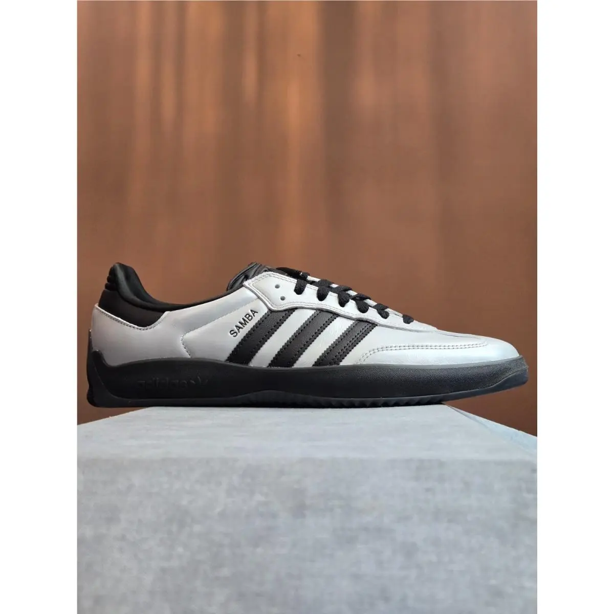 Adidas Puig Samba Silver Metallic Core Black HQ4747 Men`s Size 11