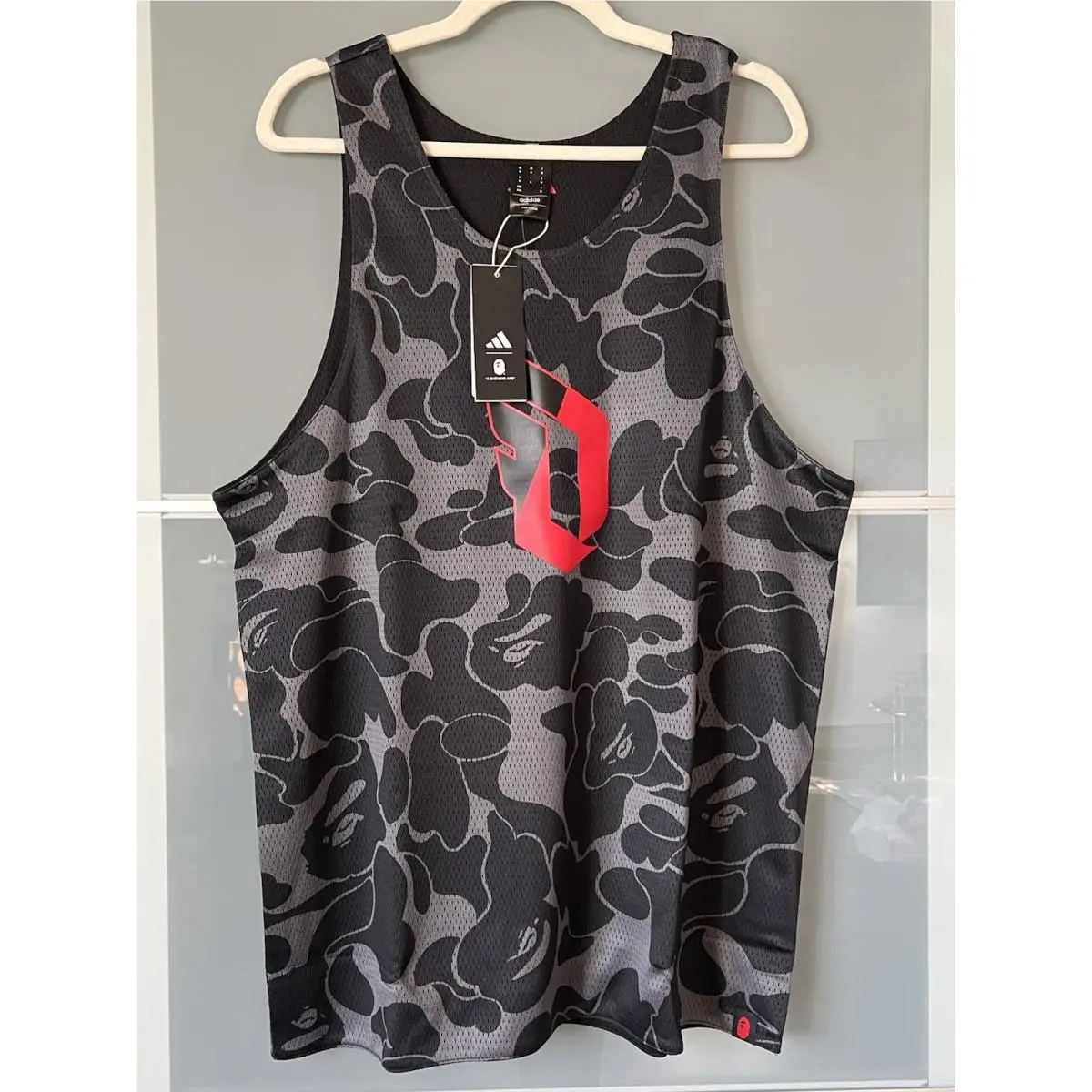 Bape x Adidas Dame 9 Reversible Basketball Jersey Men`s M Damian Lillard JF1154