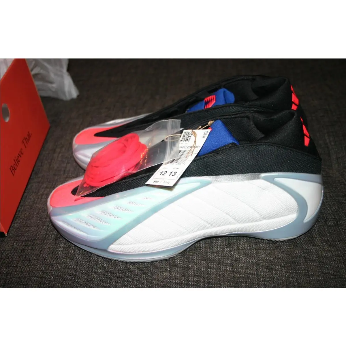Adidas AE2 Usa Cloud White Lucid Red Silver Metallic KJ4228 Men`s Size 12
