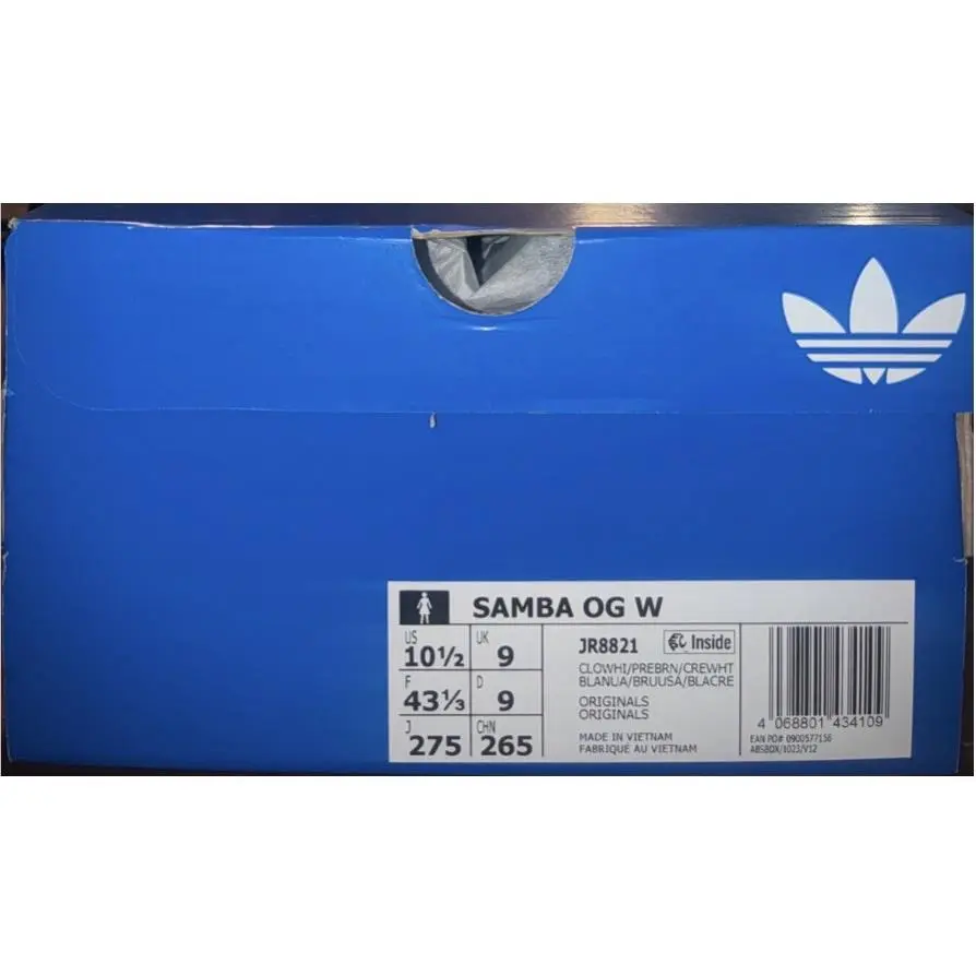 Adidas shoes - adidas Samba - Samba - JR8821 - White, Brown, Gum, Manufacturer: Cloud White/Preloved Brown/Cream White 10