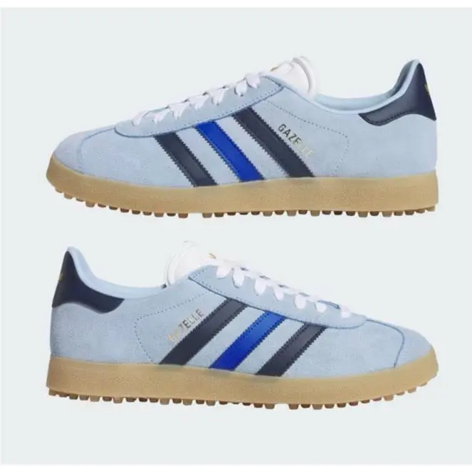 Adidas Men`s Adidas Gazelle Spikeless Golf Clear Sky Night Indigo JS1895 Size 9
