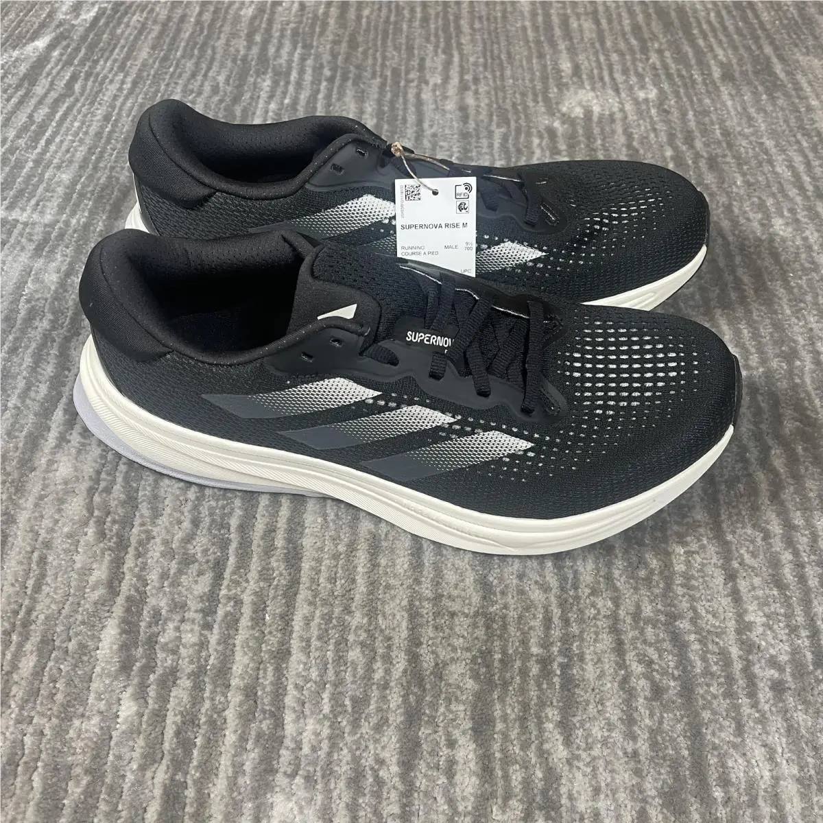 Adidas Supernova Rise M Shoes Mens Size 10 Black Mesh Running Sneakers IG5844