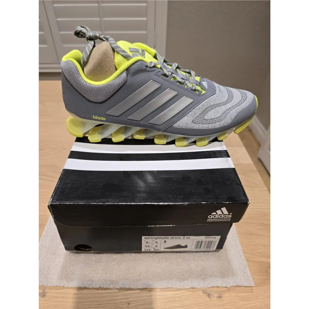 Adidas Springblade Drive 2 M Shoes Size US 9.5 Gray D69716