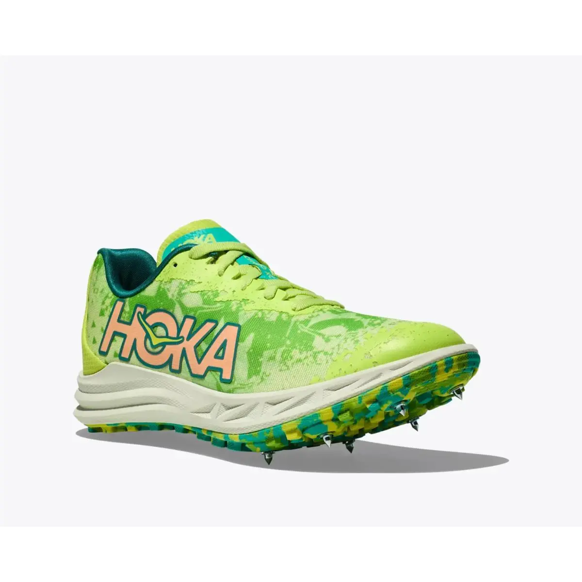 Hoka One One Crescendo XC 1141272-LLC Men 10 Green Running Athlete Spikes LIQ675