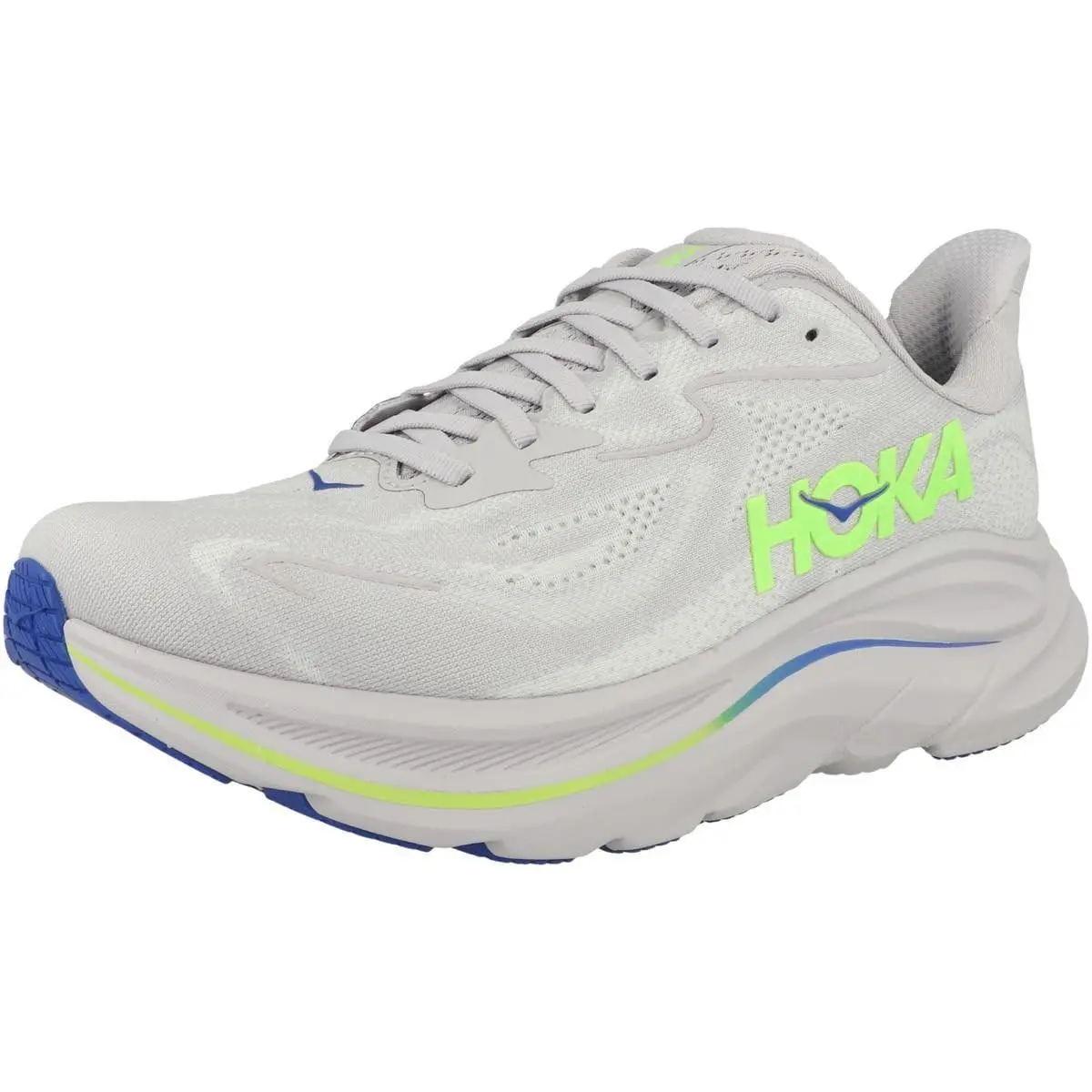 Hoka shoes - Ash Grey / Neon Green 5