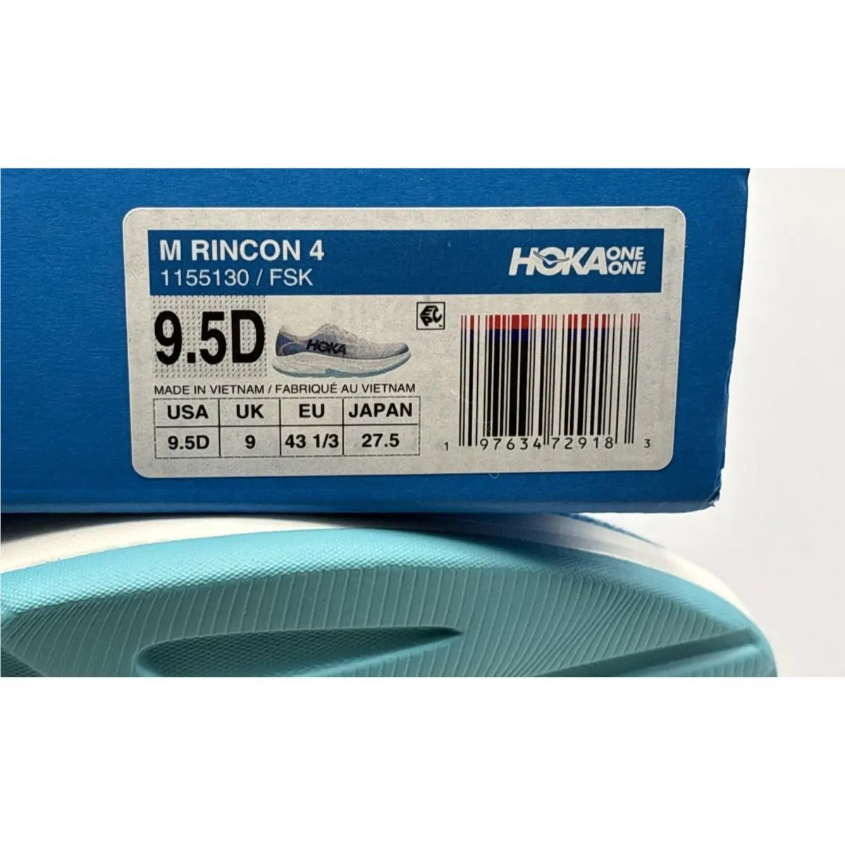 Hoka shoes - Hoka One One M Rincon 4 - 1155130-FSK - Blue (UPC: 197634729183) 7