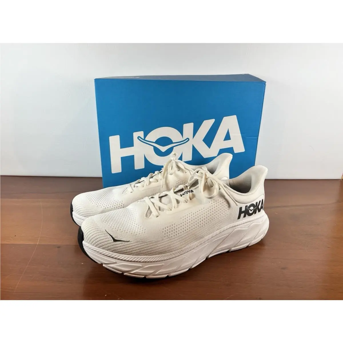 Hoka One One Arahi 7 Men’s Everyday Running Shoe Blanc De Blanc Steel 12.5