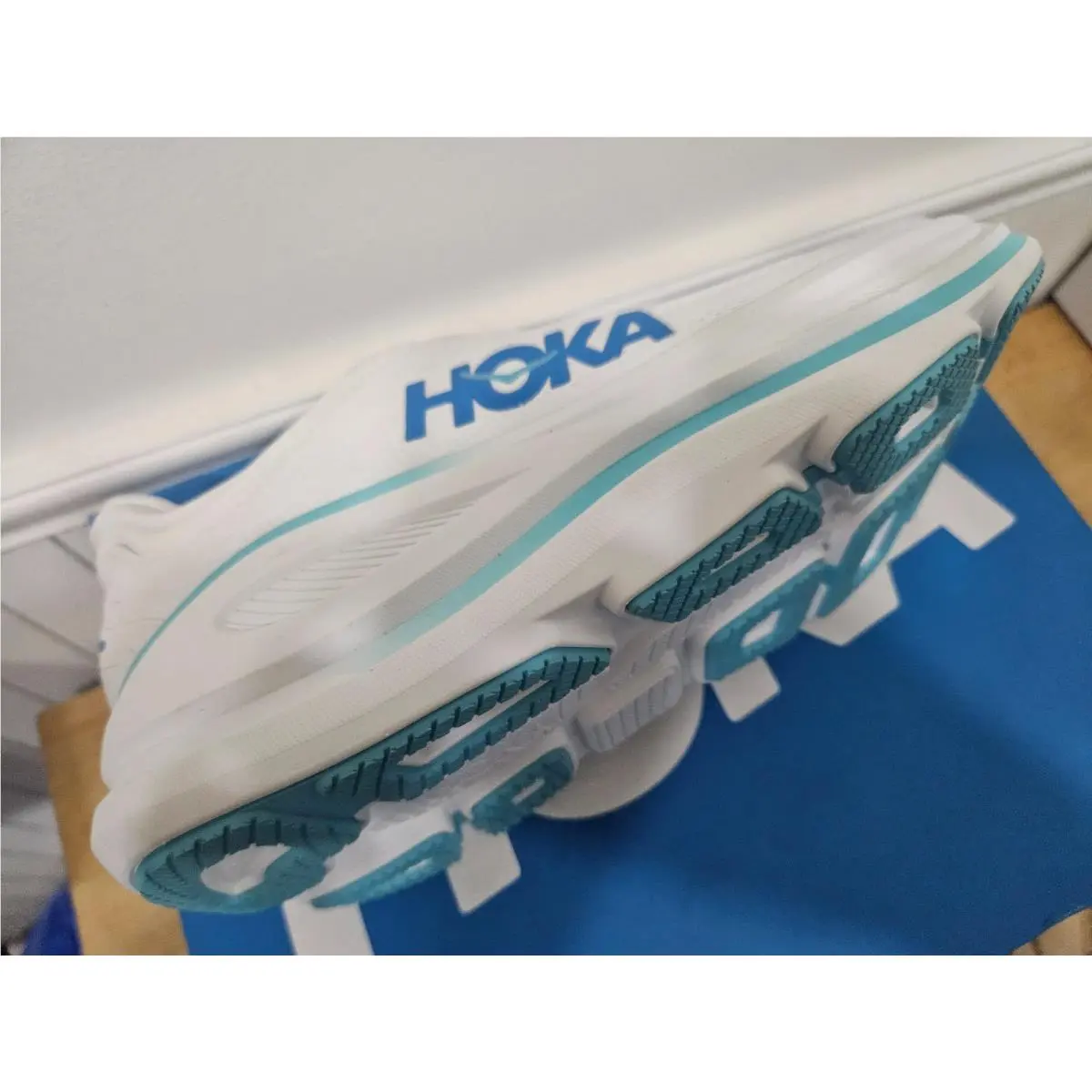Hoka shoes - White, Full: White/Hoka Blue (UPC: 197634741635) 0